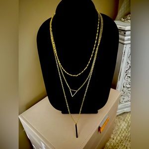 Gold necklace 3 in 1